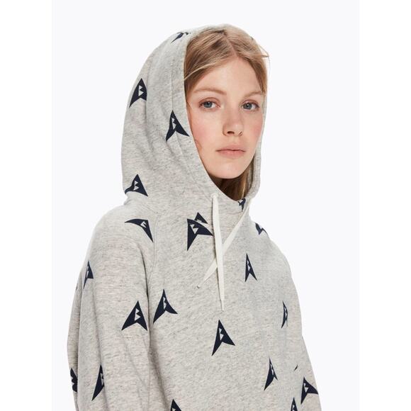 Scotch & Soda Ams Blauw All-Over Print Longline Sweatshirt Women's Size  S - Picture 3 of 11